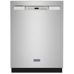Maytag 24" Fingerprint Resistant Stainless Steel Dishwasher With Stainless Steel Tub And Dual Power Filtration