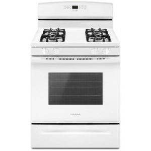 Amana 30" White Gas Range With Bake Assist Temps