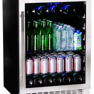 Azure 24" Stainless Steel Glass Door Beverage Center