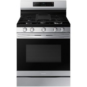 Samsung 6 Cu. Ft. Fingerprint Resistant Stainless Steel Smart Freestanding Gas Range With No-Preheat Air Fry & Convection