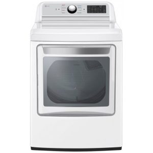 LG 7.3 Cu. Ft. White Gas Dryer With EasyLoad Door