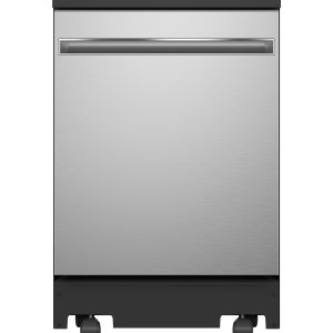 GE 24" Stainless Steel Portable Dishwasher With Sanitize Cycle
