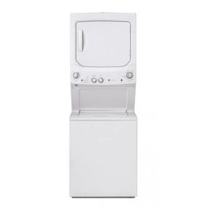 GE Unitized Spacemaker 27" White Stack Washer With Electric Dryer