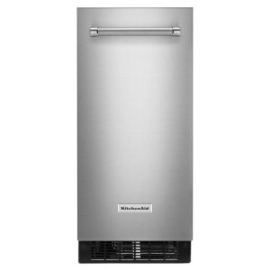KitchenAid 15" PrintShield Stainless Steel Ice Maker With Drain Pump