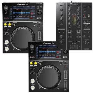 Pioneer DJ XDJ-700 DJ Bundle with 2 Players and 1 DJM-350 Mixer