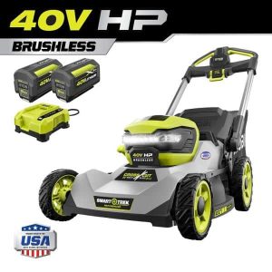 40V HP Brushless 21 in. Cordless Battery Walk Behind Dual-Blade Self-Propelled Mower - 6.0 Ah Batteries & Charger