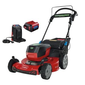 Flex-Force 60V Cordless 22in. Recycler Walk Behind Mower & String Trimmer/Blower Combo Kit 3-Tool ? 2 Chargers/Batteries