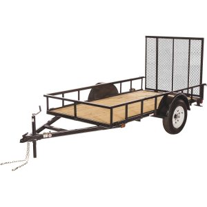 Carry-On Trailer 5ft. x 8ft. Wood Deck Trailer with Ramp Gate — 2215-Lb. Load Capacity, Model# 5X8GW