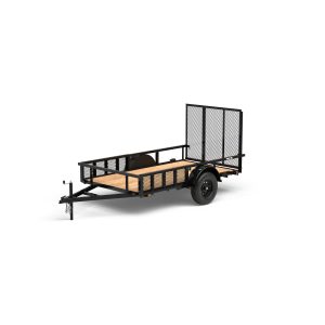 Carry-On 6ft. x 12ft. Wood Floor Trailer with Rear Ramp, 2,990 GVWR, Load Capacity 2015 lbs., Model# 6X12GWRSL3K