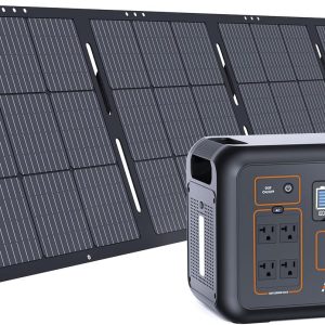ALLWEI Solar Generator 2000W(Peak 4000W) with 1 * 200W Solar Panel, 2131Wh Portable Power Station, 6 PD100W USB, 4 AC Outlet