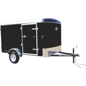 Carry-On Trailer 6ft. x 10ft. Enclosed Cargo Trailer — Steel Frame, 2030-Lb. Load Capacity, Black, Model# 6X10CGECSDBLACK