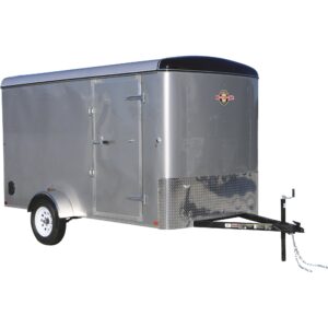 Carry-On Trailer 6ft. x 12ft. Enclosed Cargo Trailer — Steel frame, 2010-Lb. Load Capacity, Silver, Model# 6X12CGR-Silver